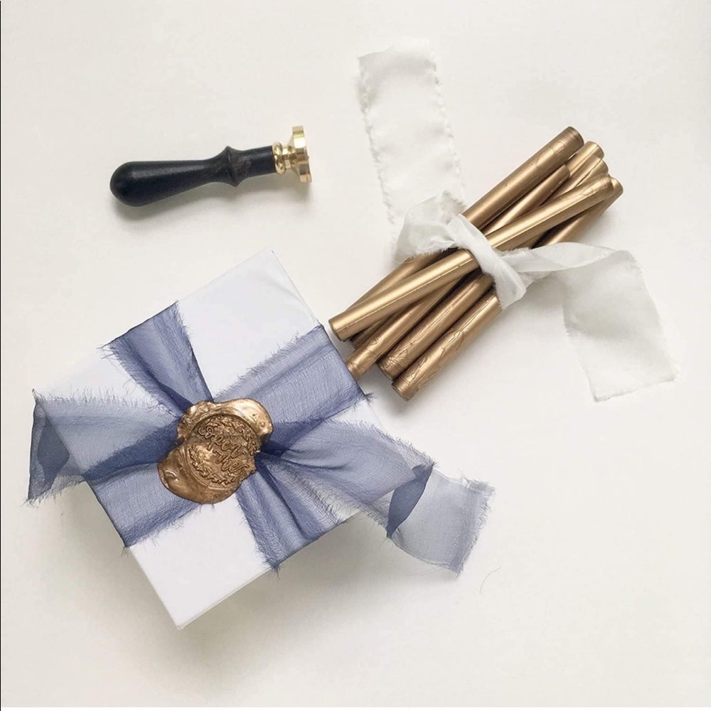 12 Pack Mailable Glue Gun Sealing Gold Wax Sticks for Wax Seal Stamp